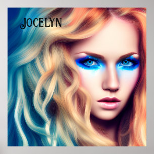 Blonde Hairde Blue Eyed Bombshell Poster