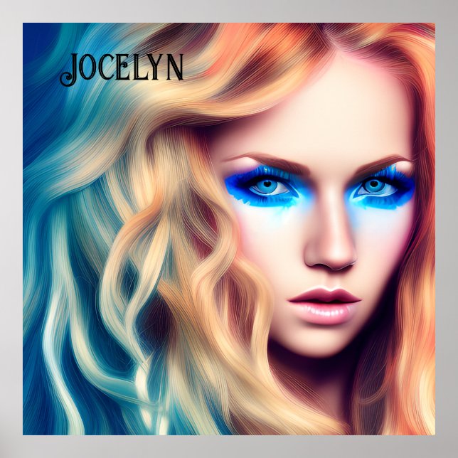 Blonde Hairde Blue Eyed Bombshell Poster (Framsidan)