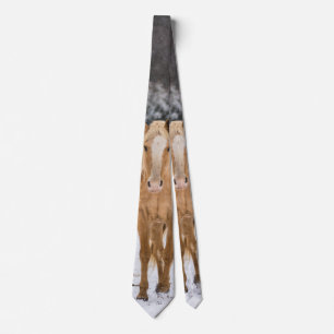 Blonde Horse Walk i Snö Neck Tie Slips