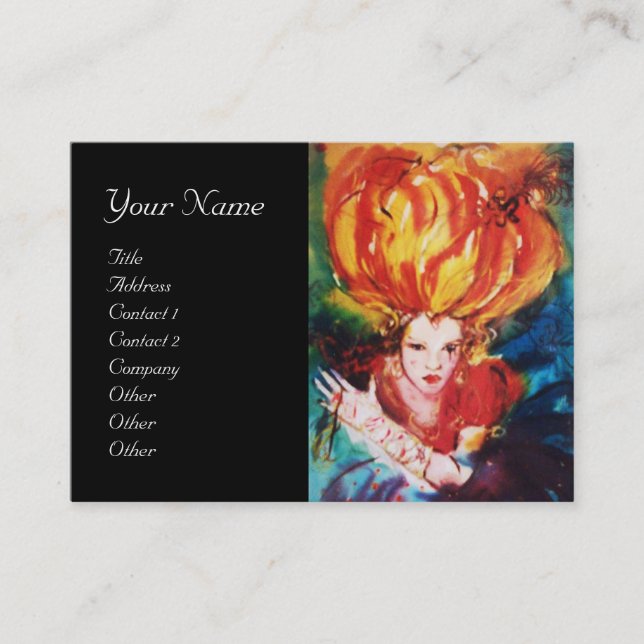 BLONDE IN RED Beauty ,Makeup, Hair Salon Visitkort (Framsida)