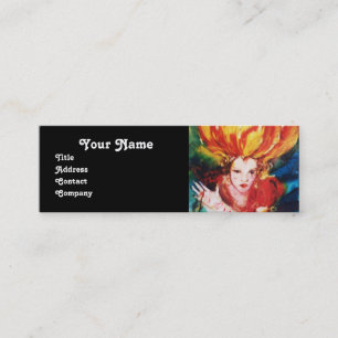 BLONDE IN RED Monogram Beauty ,Makeup, Hair Salon Mini Visitkort