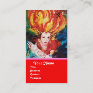 BLONDE IN RED Monogram Beauty ,Makeup, Hair Salon Visitkort
