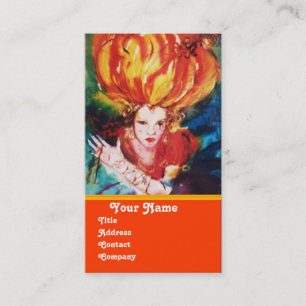 BLONDE IN RED Monogram Beauty ,Makeup, Hair Salon Visitkort