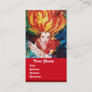 BLONDE IN RED Monogram Beauty ,Makeup, Hair Salon Visitkort