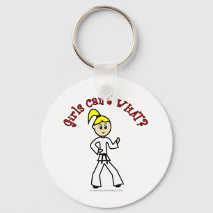 Blonde Karate Girl Nyckelring