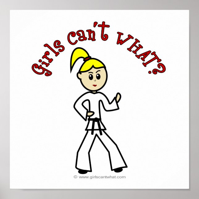 Blonde Karate Girl Poster (Framsidan)