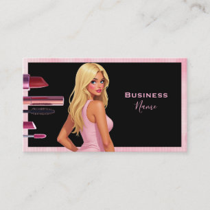 Blonde Makeup Dam Visitkort