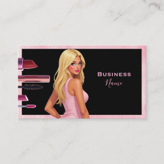 Blonde Makeup Dam Visitkort