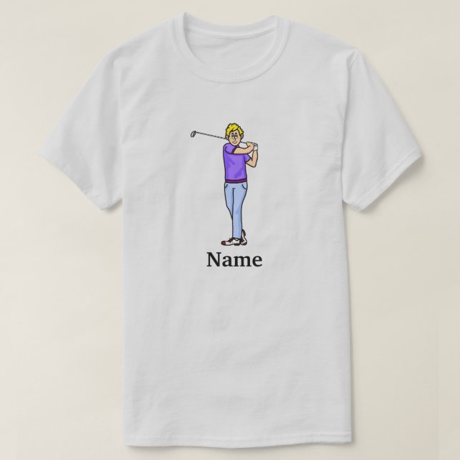 Blonde Male Golfer Par-Tee Boy T-Shirt (Design framsida)