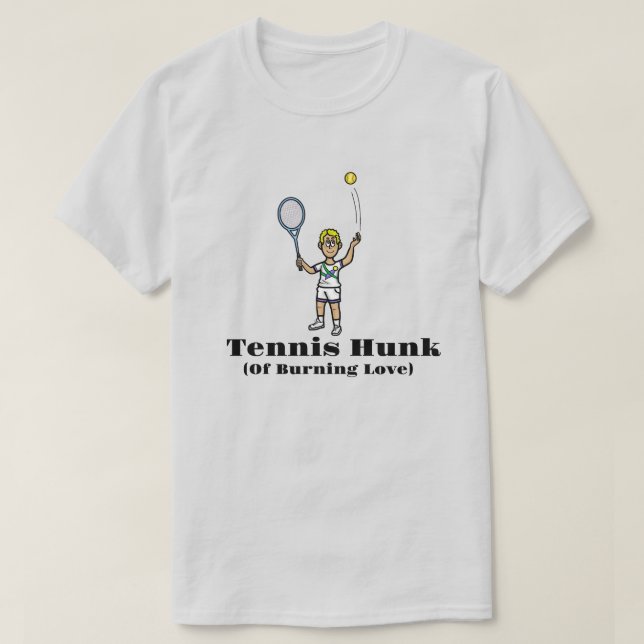 Blonde Male Tennis Hunk T-Shirt (Design framsida)