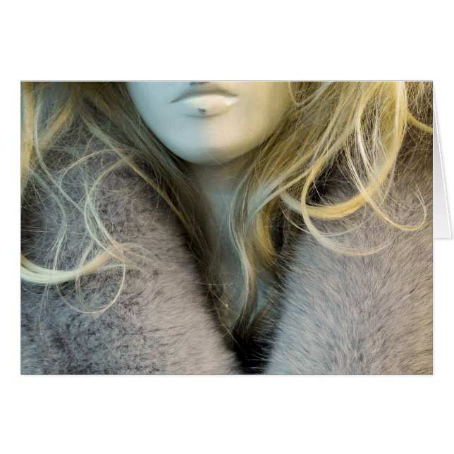Blonde Mannequin Hälsningskort (Framsidan Horizontal)