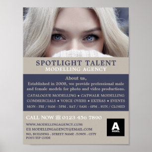 Blonde Model, modelleringsbyrå, modell Agent Poster