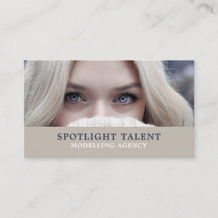Blonde Model, modelleringsbyrå, modell Agent Visitkort
