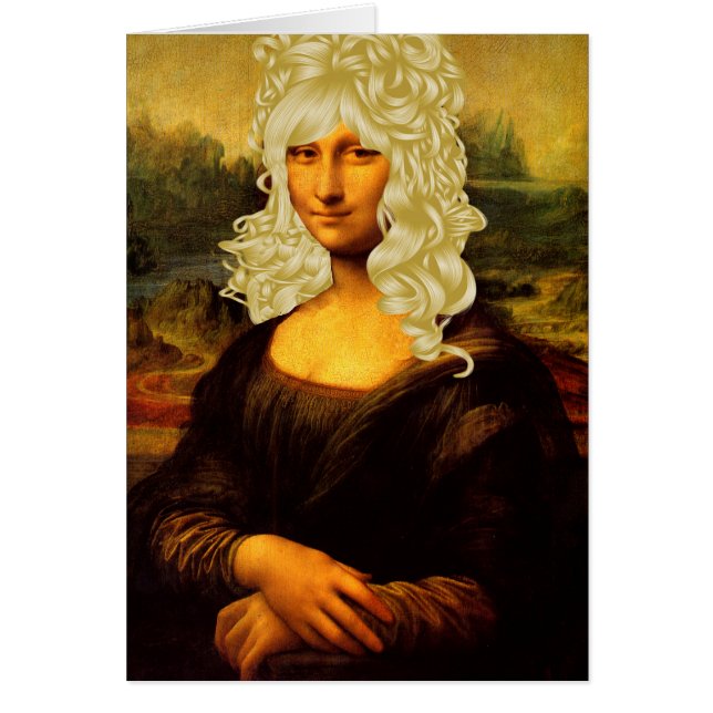 Blonde Mona Lisa Hälsningskort (Framsidan)