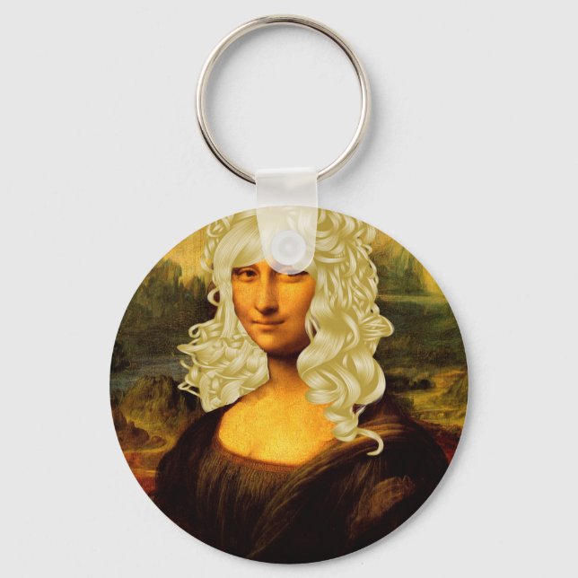 Blonde Mona Lisa Nyckelring (Framsida)