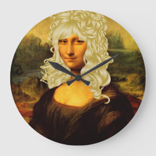 Blonde Mona Lisa Stor Klocka