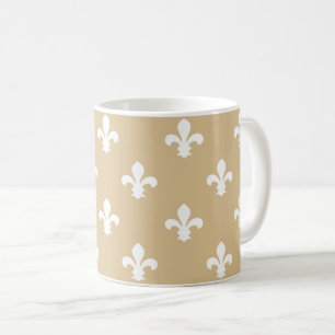 Blonde Neutralt Fleur de Lys Kaffemugg