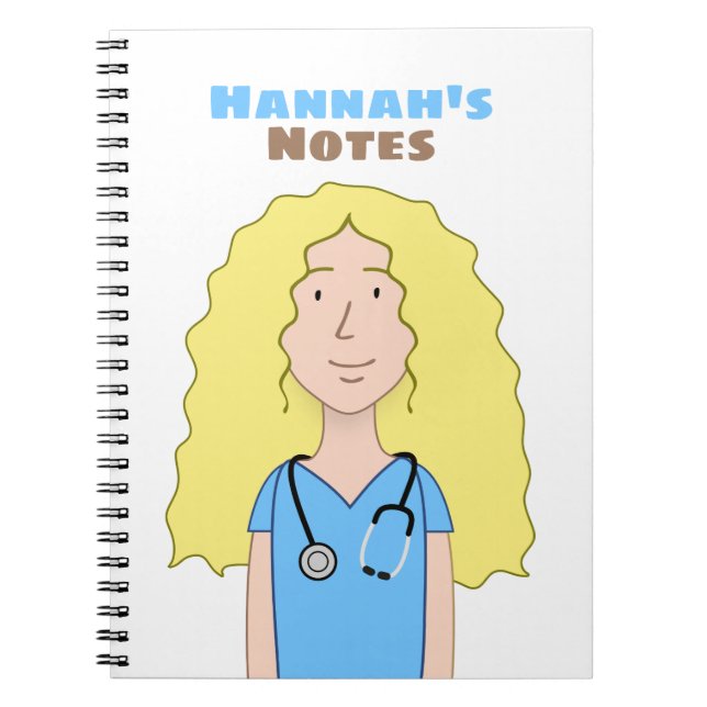 Blonde Nurse Anteckningsbok (Framsidan)