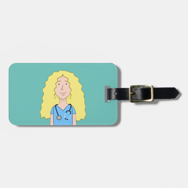 Blonde Nurse Bagagebricka (Horisontell Framsida)