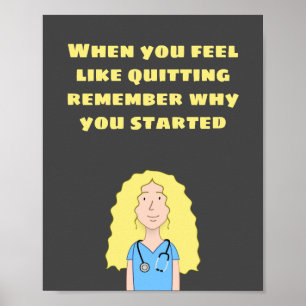 Blonde Nurse Poster