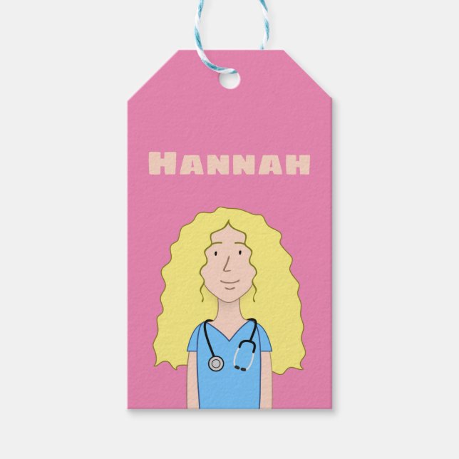 Blonde Nurse Presentetikett (Framsidan)