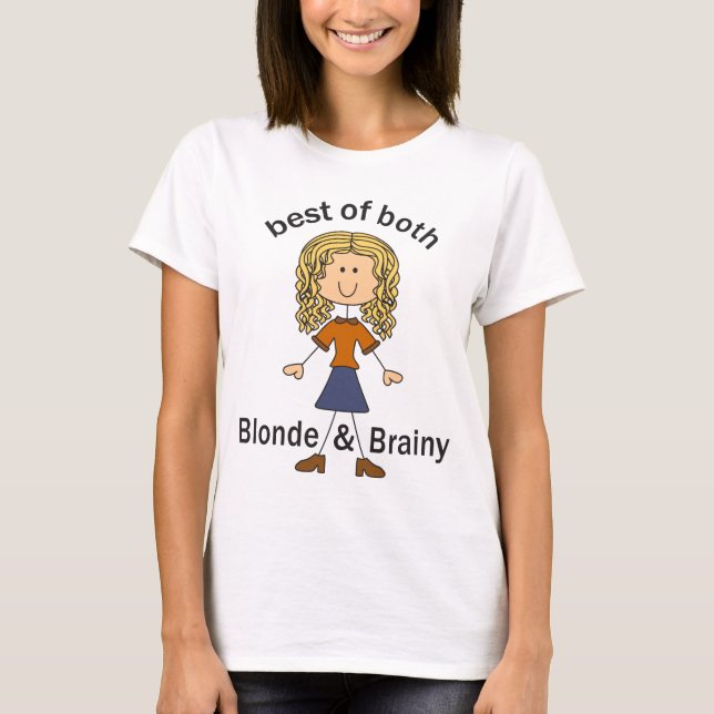 Blonde och Brainy T Shirt (Framsida)