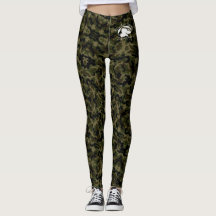 Blonde och Fattig - Grönt Camouflage Leggings