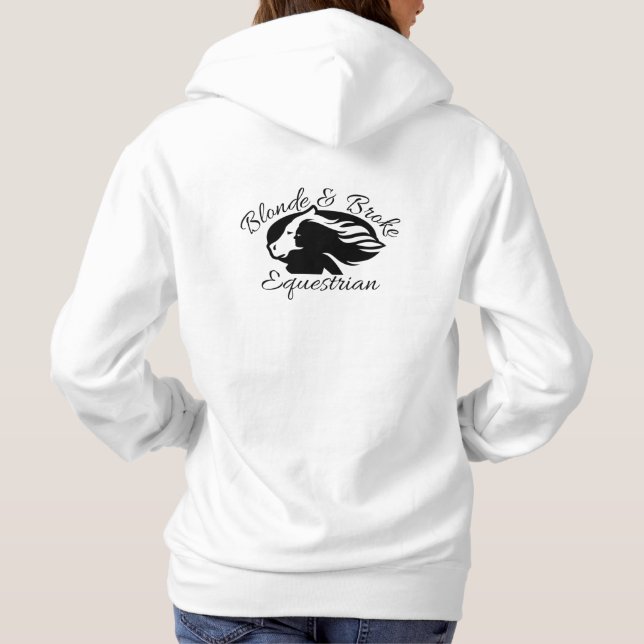 Blonde och Fattig - Hoodie - Svart Logotyp (fram/b T Shirt (Baksida)