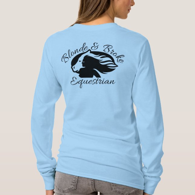 Blonde och Fattig - Svart Logotyp (fram/bak) T Shirt (Baksida)