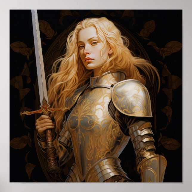 Blonde Paladin Poster: Idéstyrka och Cour Poster (Framsidan)