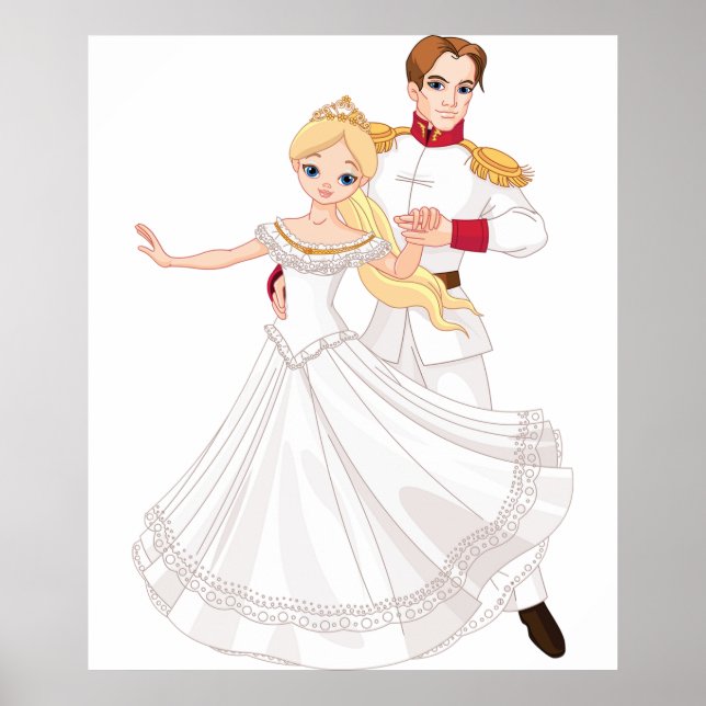 Blonde Princess and Charming Prince Fairytale Poster (Framsidan)