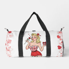 Blonde Retro Valentine Pin-Up Girl