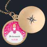Blonde Side Part Fuchsia Bridesmaid Necklace Berlockhalsband<br><div class="desc">Behåll Necklaces Välj antingen Silver Plattat Guld Avsluta eller Sterling silver Unik Personlig Anpassningsbar !st Bröllopsfest för julklapp av Bröllop Keepsakt Necklaces - om du vill ändra bakgrund färg - klicka på anpassa - klicka på redigera - välj sista verktyg i rullgardinsmenyn och välj från ett av de färger som...</div>