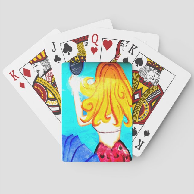 Blonde sjöjungfru-spelkort casinokort (Baksidan)