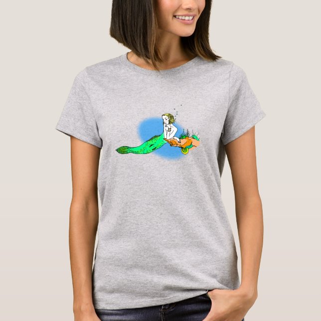 Blonde Sjöjungfru Tee (Framsida)
