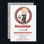 Blonde Skateboard Boys Birthday-inbjudan Inbjudningar<br><div class="desc">Den här pojkens födelsedagsinbjudan har en söt blonde pojke med sin skateboard. På coola grått och röd bakgrund.</div>