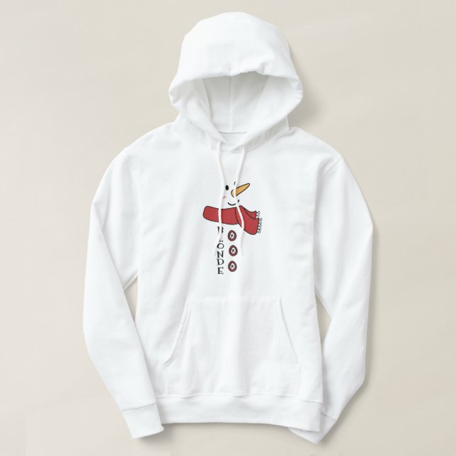 Blonde Snögubbe Costume Family Matching Funny Chri Hoodie (Design framsida)