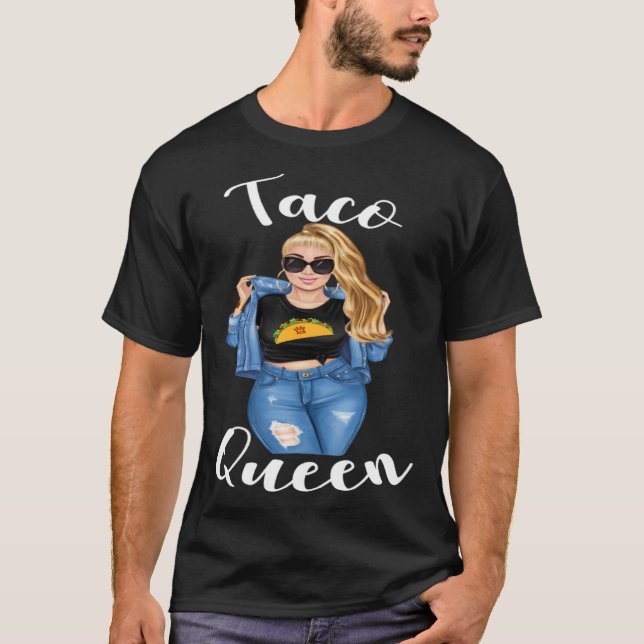 Blonde Taco Queen Cinco De Mayo 5  Womens Women T Shirt (Framsida)