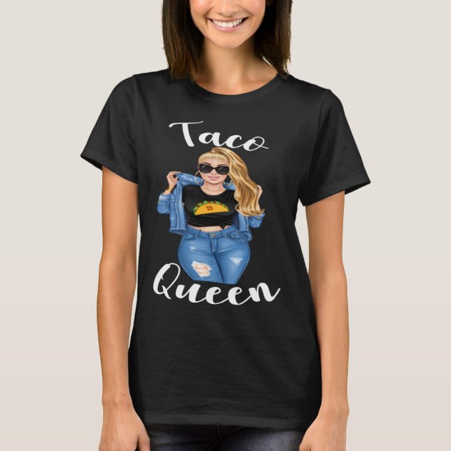 Blonde Taco Queen Cinco De Mayo 5  Womens Women T Shirt (Framsida)