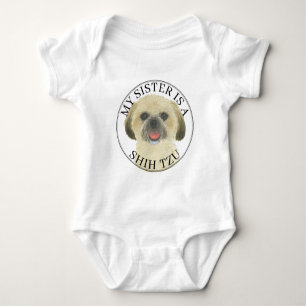 Blonde Tan Golden Shih Tzu Big Sister T Shirt