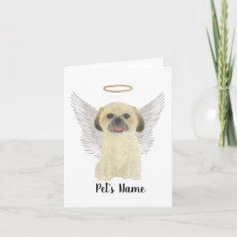 Blonde Tan Golden Shih Tzu Sympathy Memorial Kort