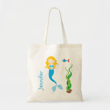 Blonde Tecknad Sjöjungfru Treat Bag