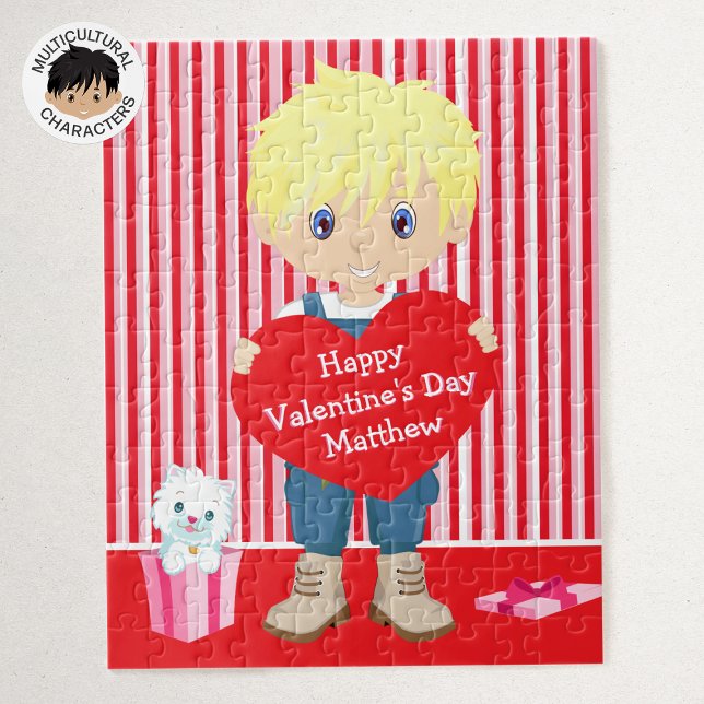 Blonde Valentines Boy Pussel (Skapare uppladdad)