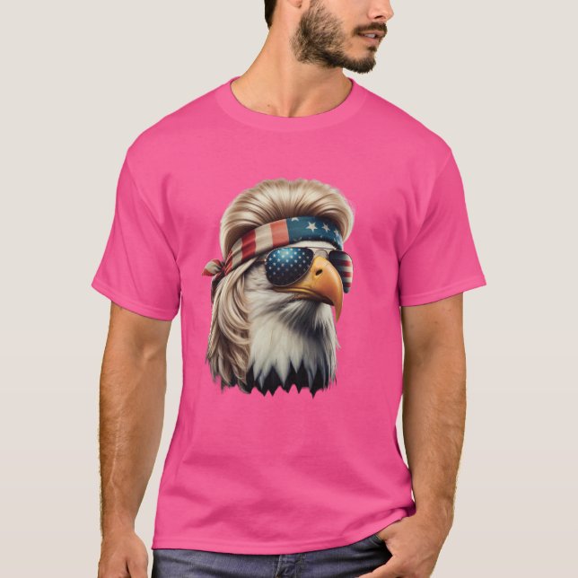 Blonde Wig Eagle Mull T Shirt (Framsida)