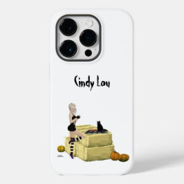 Blonde Witch Pin Up Girl Cell Phone Case