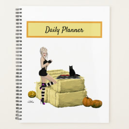 Blonde Witch Pin Up Girl Daily Planner