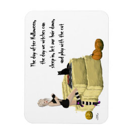 Blonde Witch Pin Up Girl Flexible Magnet