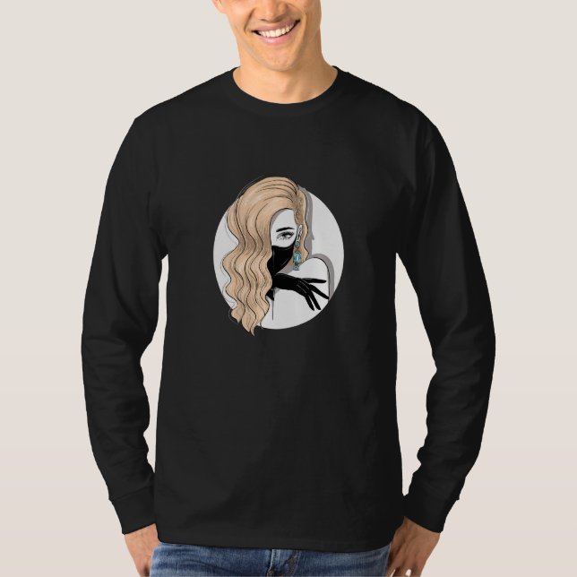 Blonde Woman Feminist Female vackra Blondie Hai T Shirt (Framsida)