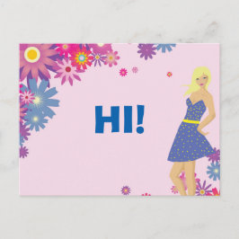 BLONDE WOMAN I BLUE DRESS HI VYKORT