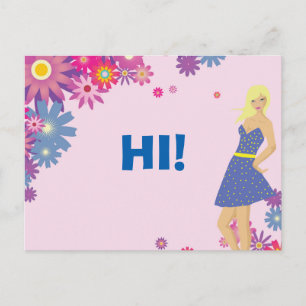 BLONDE WOMAN I BLUE DRESS HI VYKORT